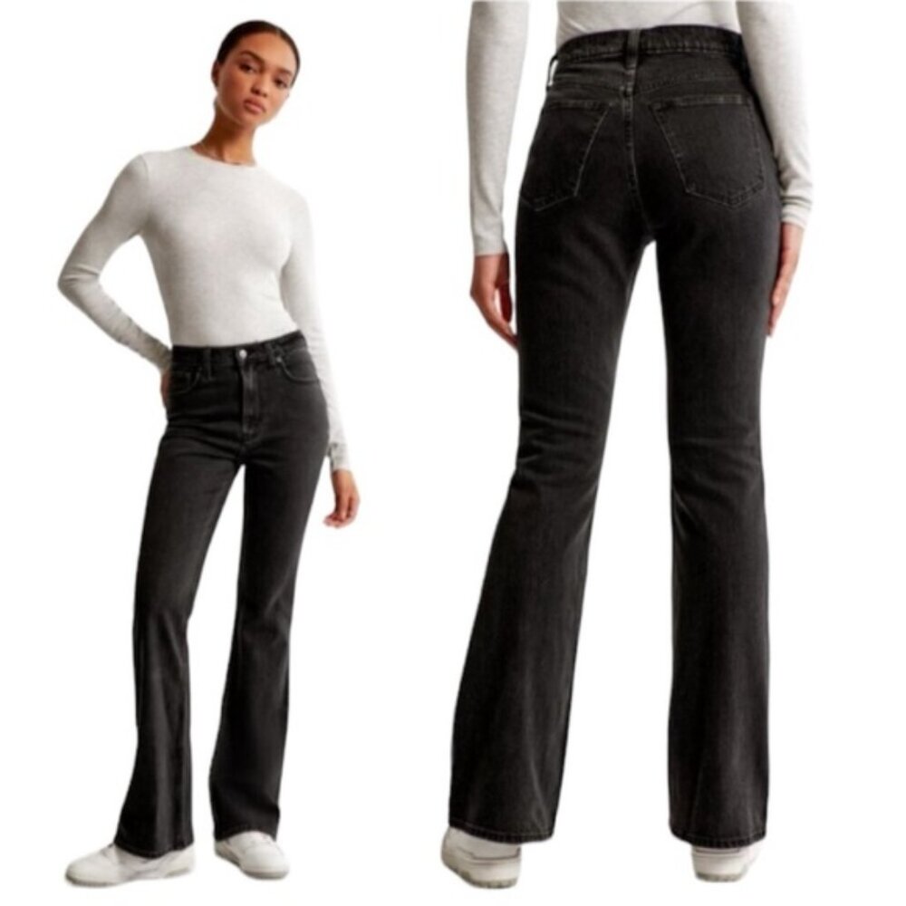 Abercrombie & Fitch Curve Love Vintage Flare High Rise Jeans Womens Size 30/10s